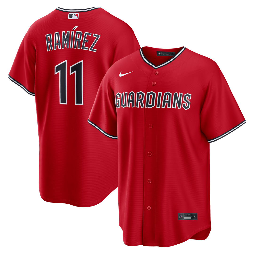 Men's Cleveland Guardians José Ramírez Red Alternate Replica MLB Baseball Jersey - view 1
