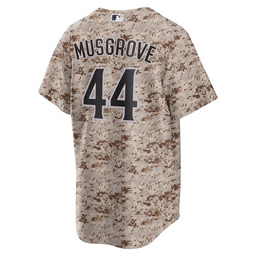 Men's San Diego Padres Joe Musgrove Camo USMC Alternate Replica MLB Baseball Jersey - view 3