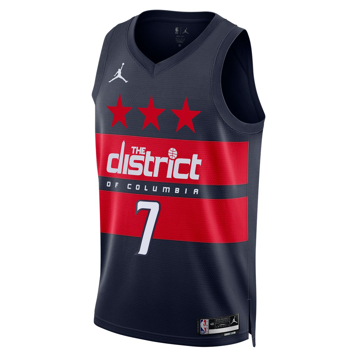 Men's Bub Carrington Washington Wizards Statement Edition Swingman NBA Basketball Jersey - Navy - view 3