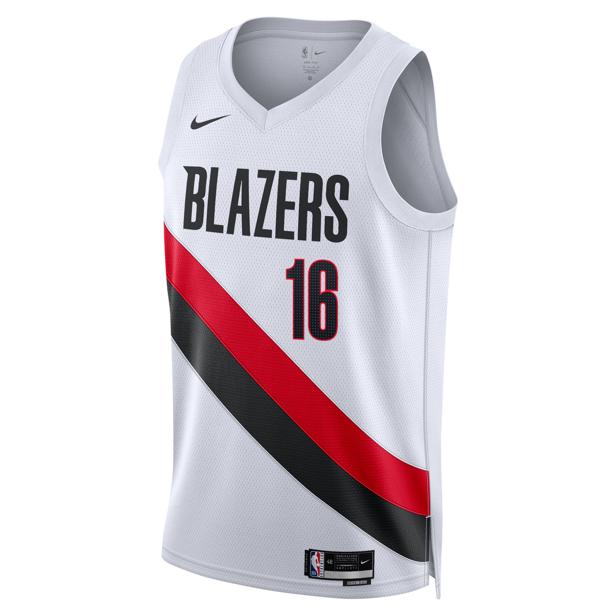 Unisex Yang Hansen Portland Trail Blazers Replica Association Edition Swingman NBA Basketball Jersey - White - view 3