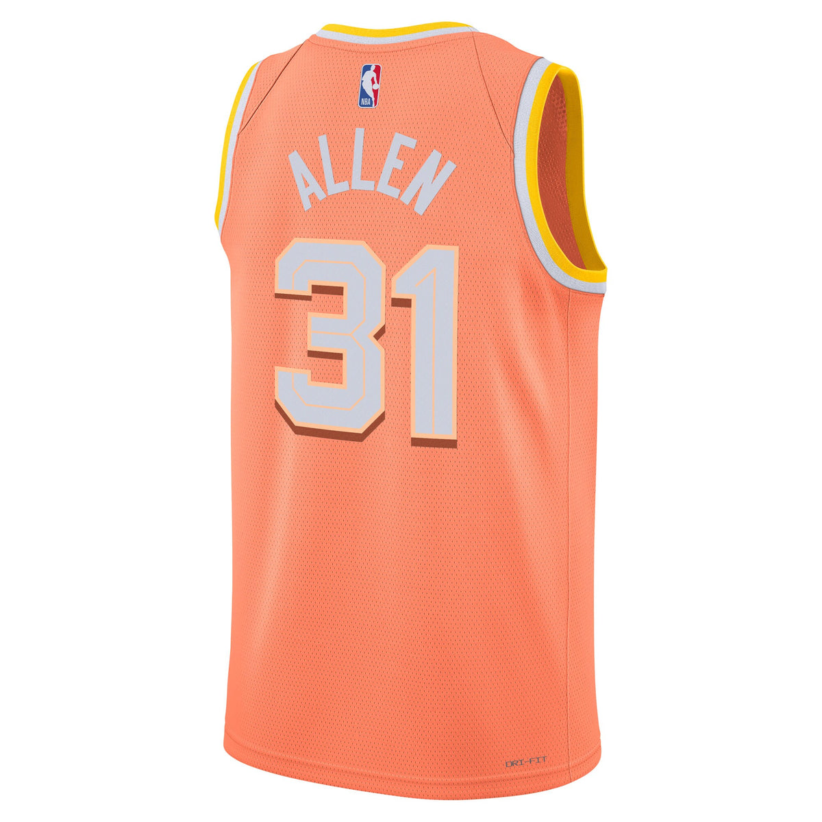 Unisex Jarrett Allen Cleveland Cavaliers 2025/26 City Edition Swingman NBA Basketball Jersey - Orange - view 4