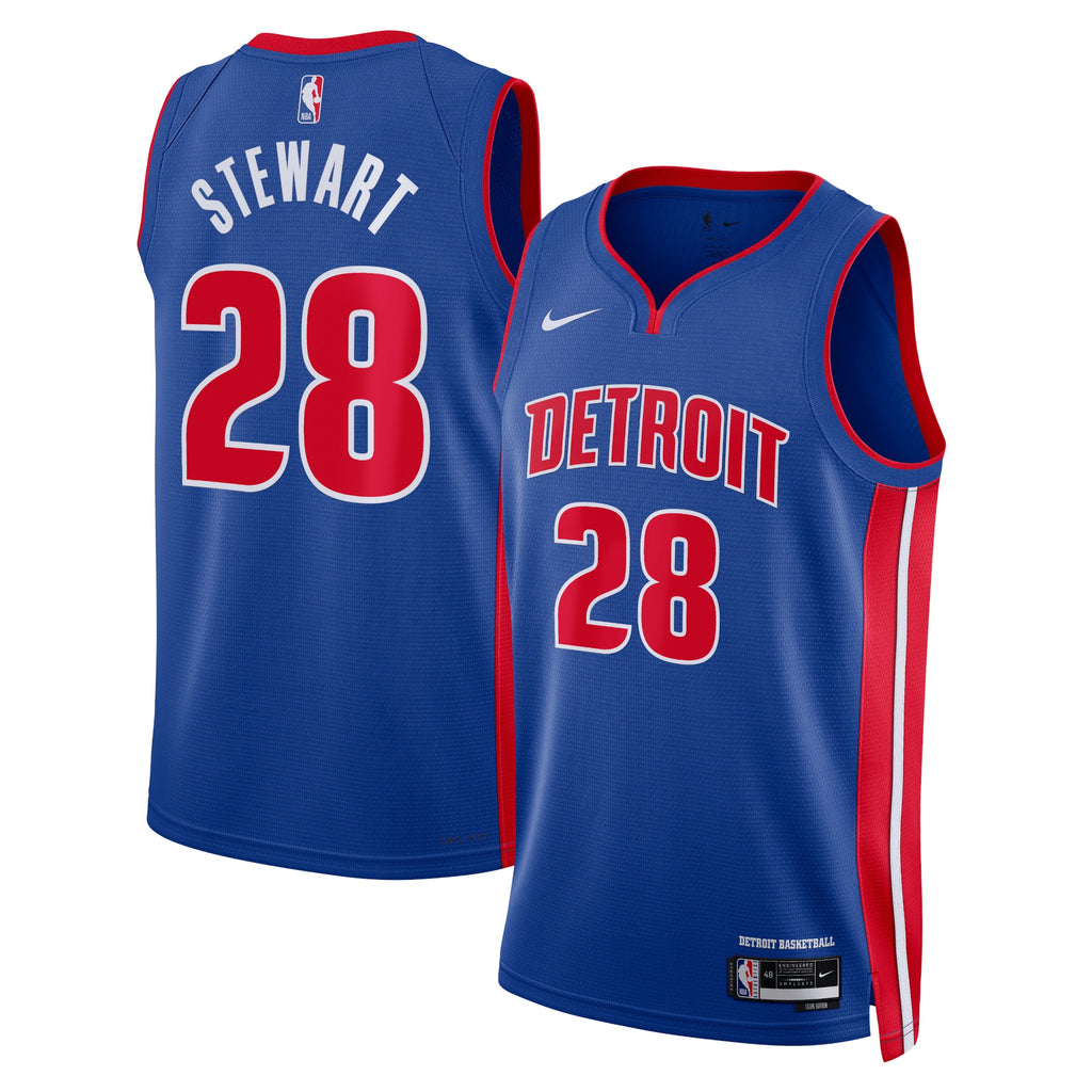 Unisex Isaiah Stewart Detroit Pistons Icon Edition Swingman NBA Basketball Jersey - Blue - view 1