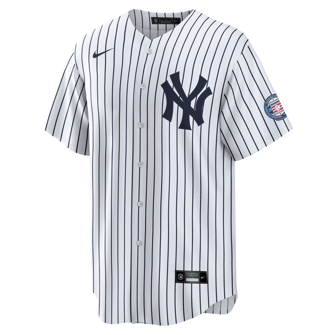 Men's New York Yankees CC Sabathia White 2025 Baseball Hall of Fame Name & Number Retired Replica MLB Baseball Jersey - view 6
