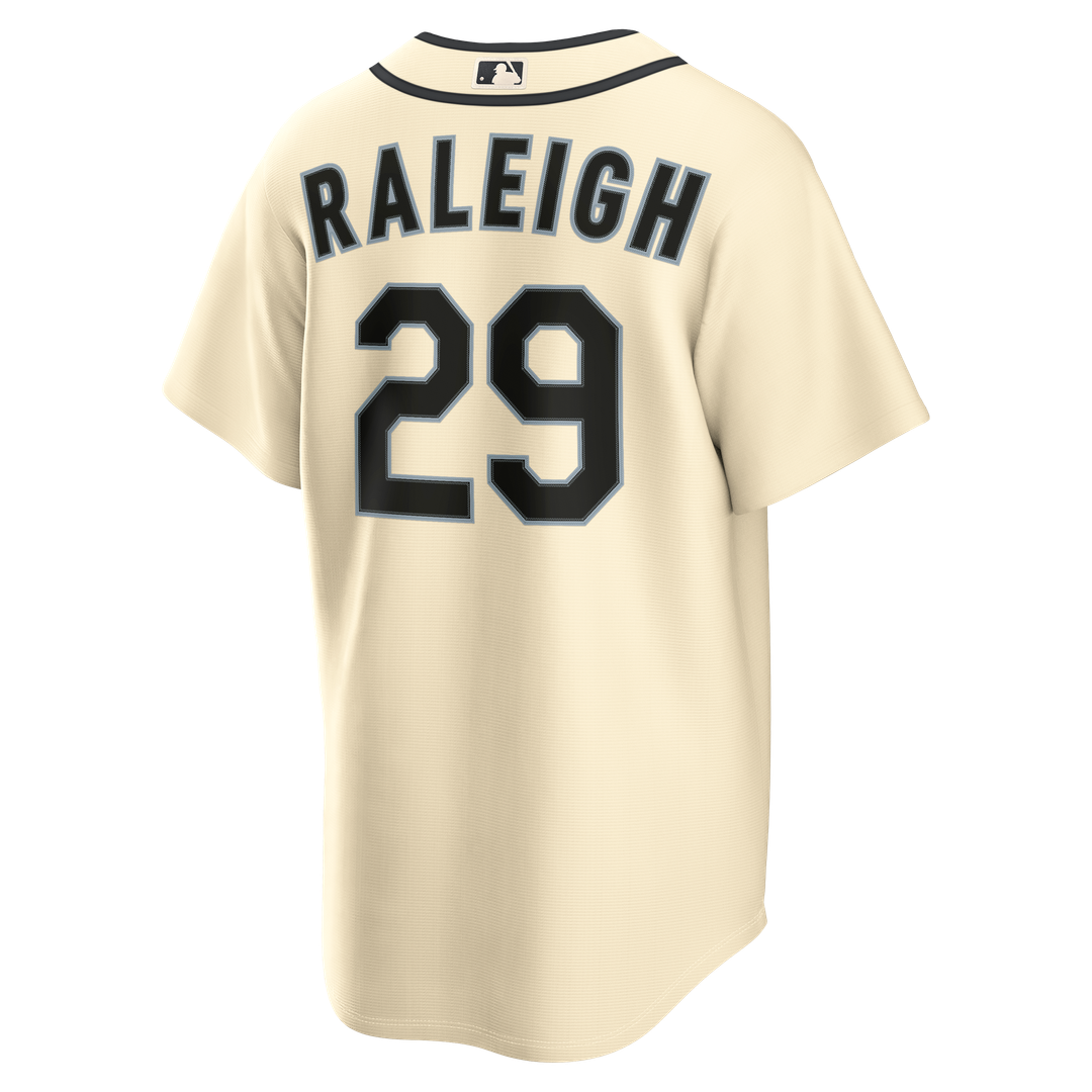 Men's Seattle Mariners Cal Raleigh Navy Road Replica MLB Baseball Jersey - view 12
