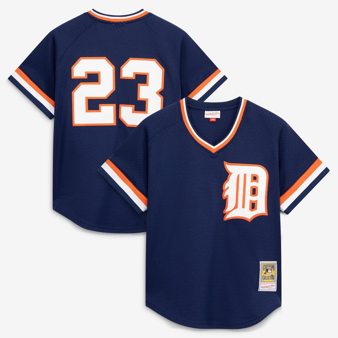 Men's Detroit Tigers Kirk Gibson Navy Batting Practice MLB Baseball Jersey - view 1