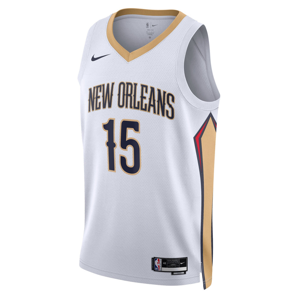 Unisex Jose Alvarado New Orleans Pelicans Association Edition Swingman NBA Basketball Jersey - White - view 2