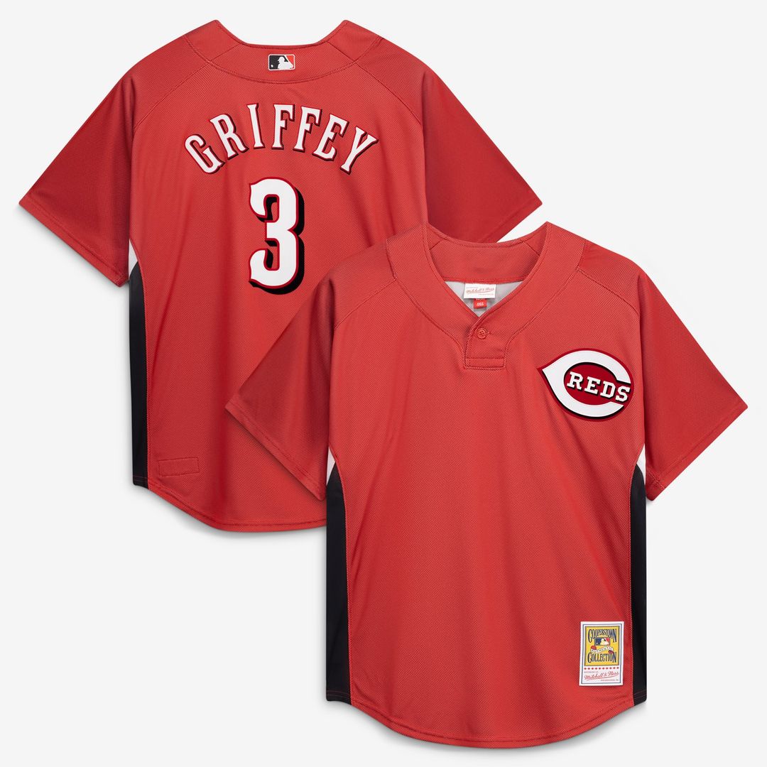 Men's Cincinnati Reds Ken Griffey Jr. Red Batting Practice MLB Baseball Jersey - view 1