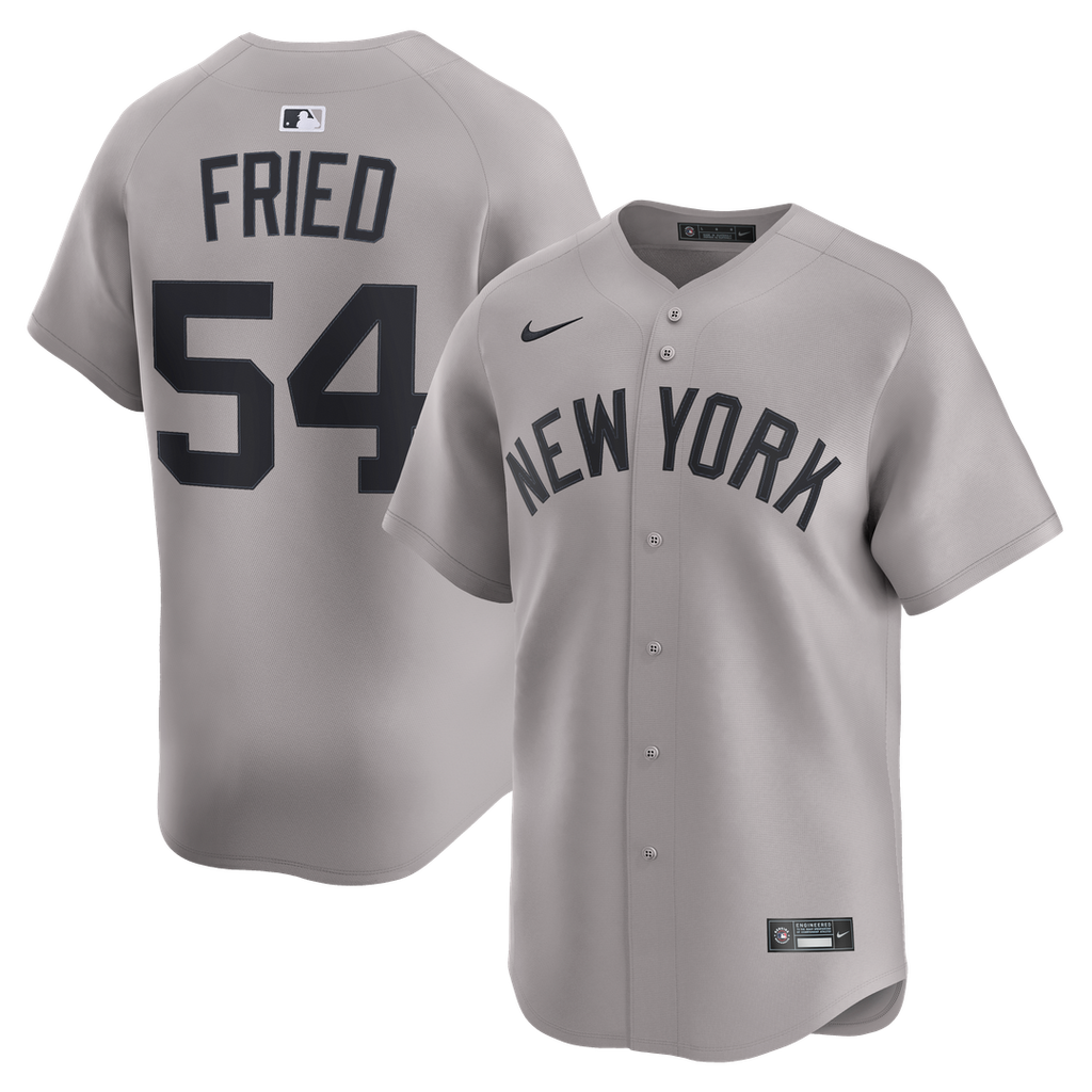 Men's New York Yankees Max Fried Gray Road Limited MLB Baseball Jersey - view 1