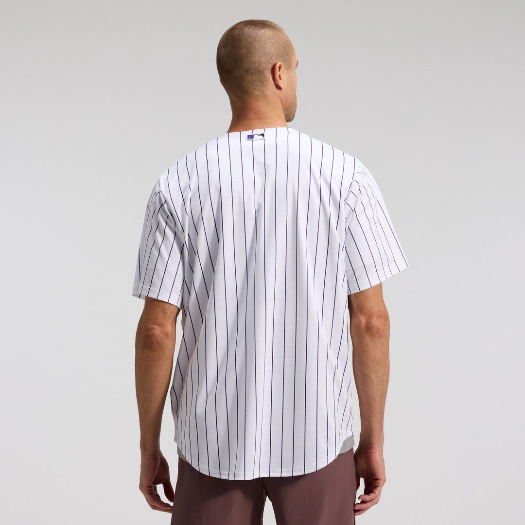 Men's Colorado Rockies White Home Replica MLB Baseball Jersey - view 2