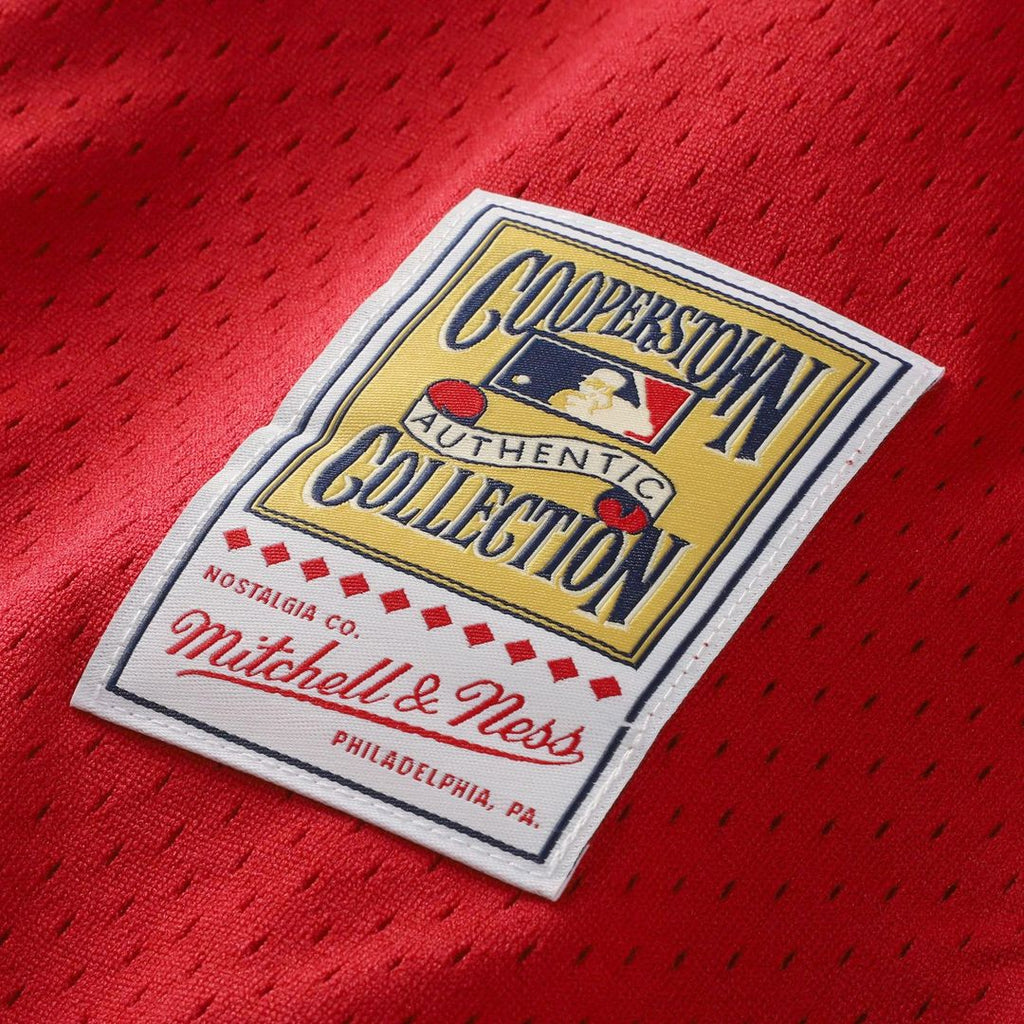 Men's Cincinnati Reds Barry Larkin Black Cooperstown Collection Mesh Batting Practice Button-Up MLB Baseball Jersey - view 22