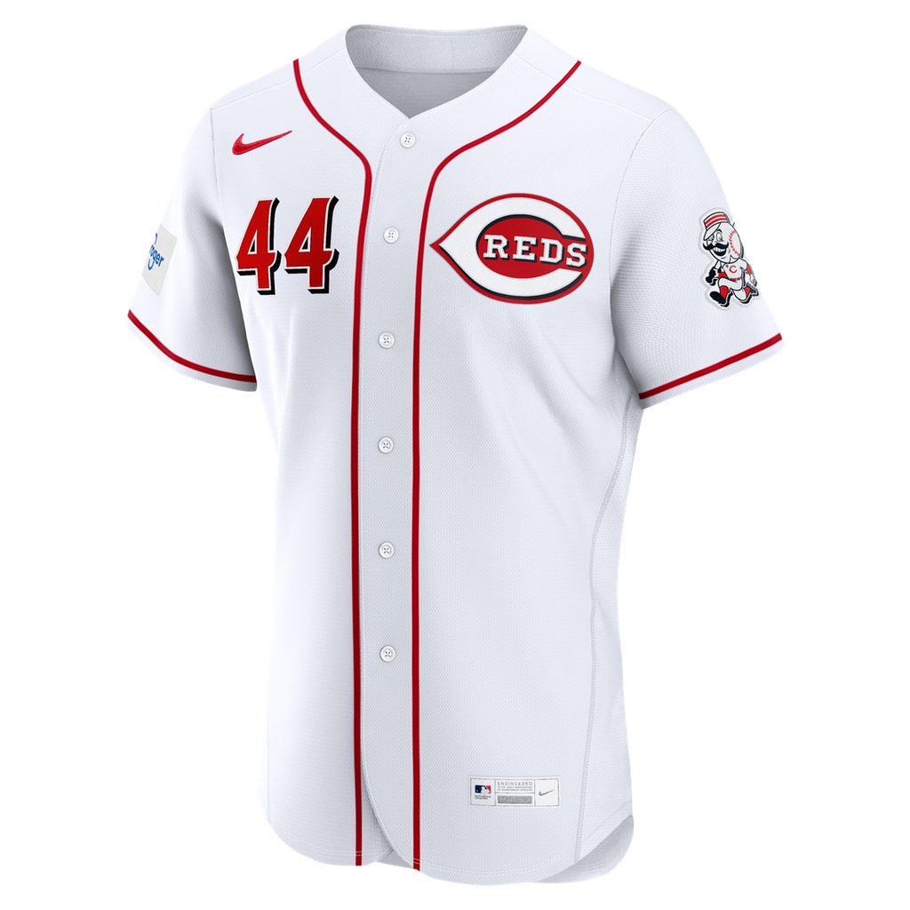 Men's Cincinnati Reds Elly De La Cruz White Home Sponsor Patch MLB Baseball Jersey - view 5