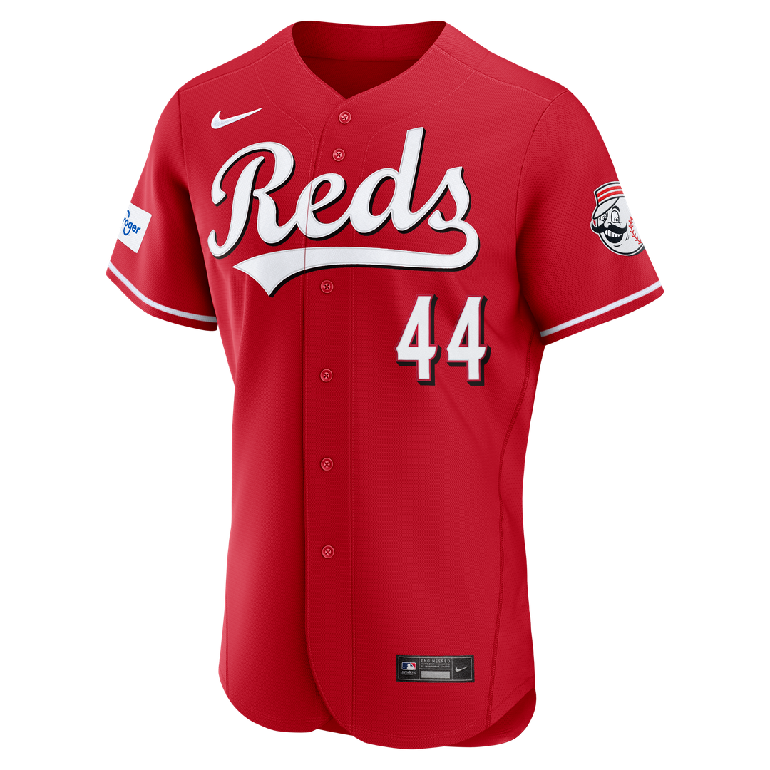 Men's Cincinnati Reds Elly De La Cruz Red Alternate Sponsor Patch MLB Baseball Jersey - view 5