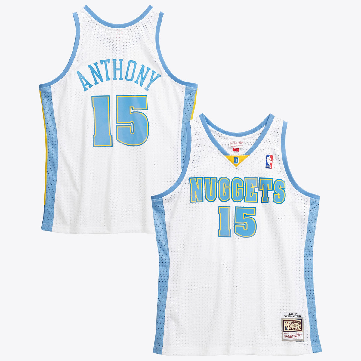 Men's Denver Nuggets Carmelo Anthony 2006 Swingman NBA Basketball Jersey - White - view 2
