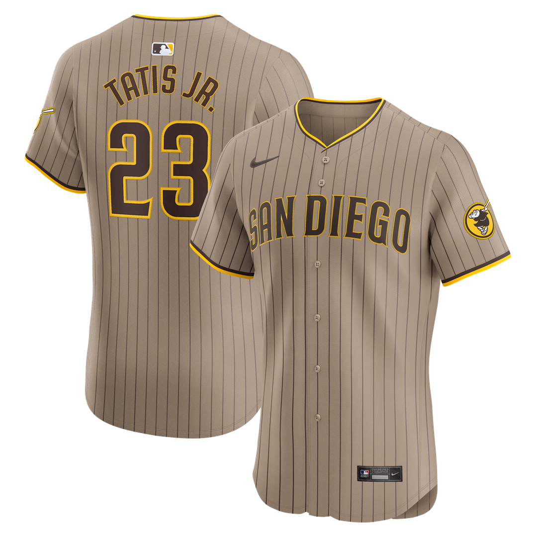 Men's San Diego Padres Fernando Tatis Jr. White Home Elite MLB Baseball Jersey - view 7