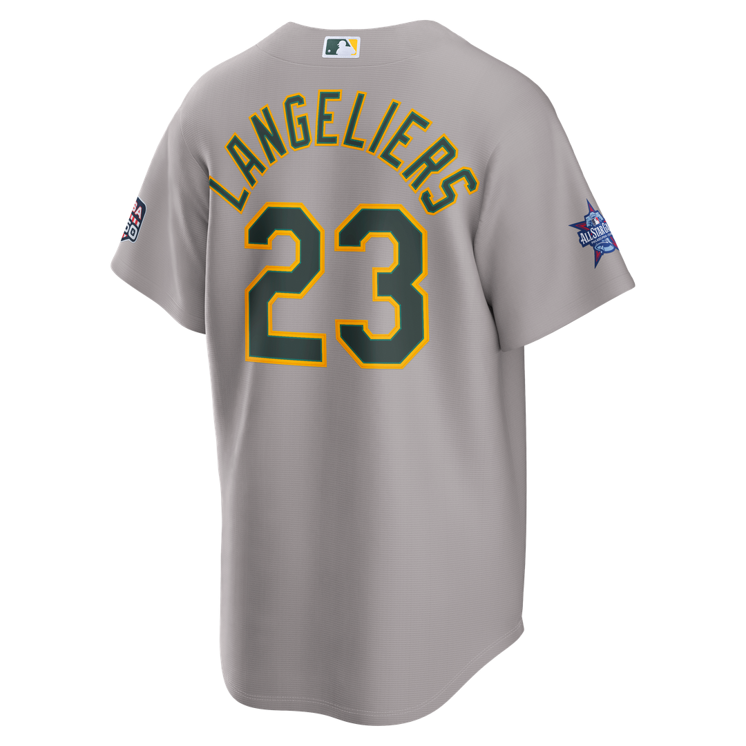 Men's 2026 All-Star Game Men's Athletics Shea Langeliers Gray Replica MLB Baseball Jersey - view 3