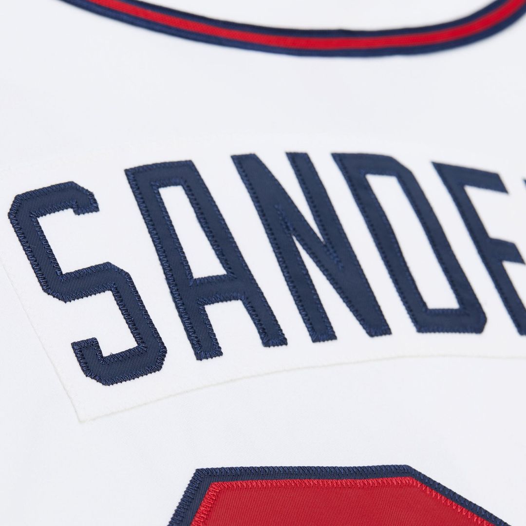 Men's Atlanta Braves Deion Sanders White Cooperstown Collection 1992 MLB Baseball Jersey - view 7