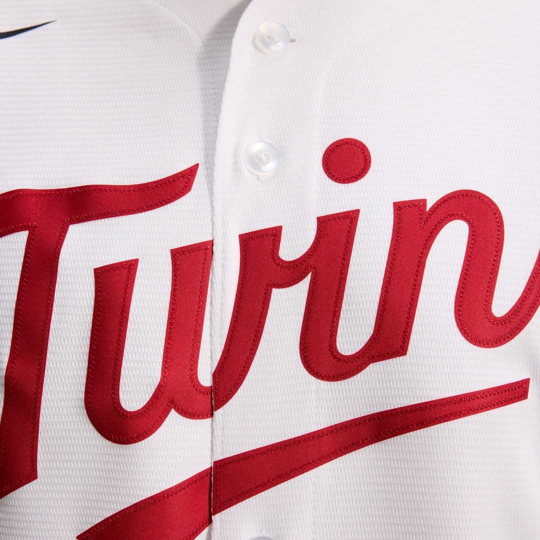 Men's Minnesota Twins White Home Replica MLB Baseball Jersey - view 8