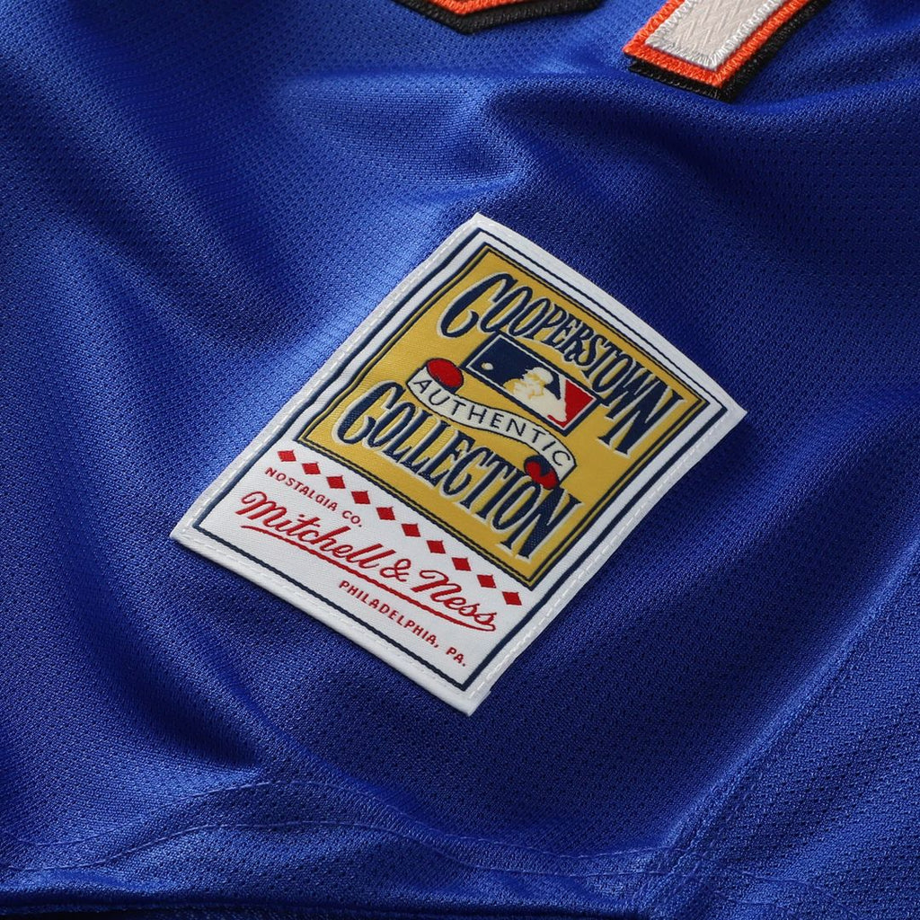 Men's New York Mets Mike Piazza Royal Cooperstown Collection Mesh Batting Practice Button-Up MLB Baseball Jersey - view 8