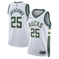 Unisex Kasparas Jakučionis Milwaukee Bucks Association Edition Swingman NBA Basketball Jersey - White - view 1