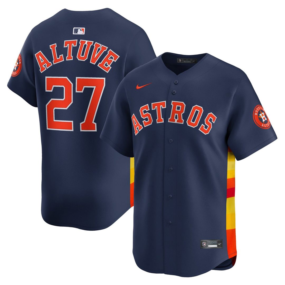 Men's Houston Astros Jose Altuve Navy Alternate Limited MLB Baseball Jersey - view 1