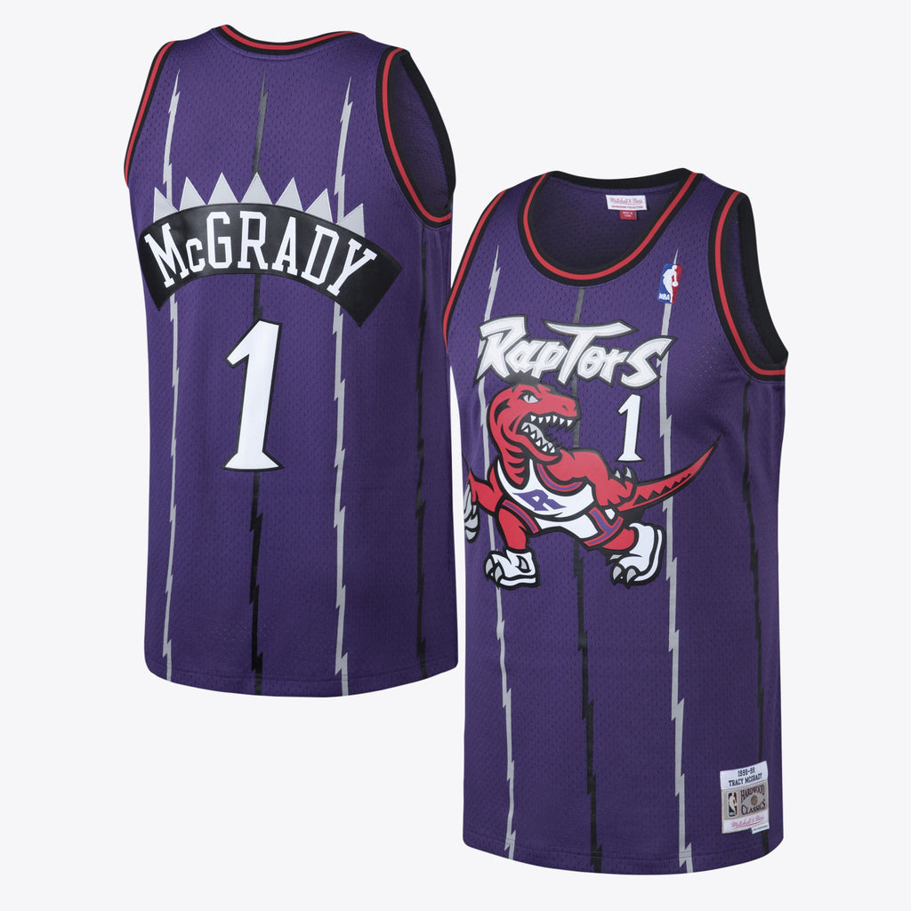 Men's Toronto Raptors Tracy McGrady Hardwood Classics Road Swingman NBA Basketball Jersey - view 1