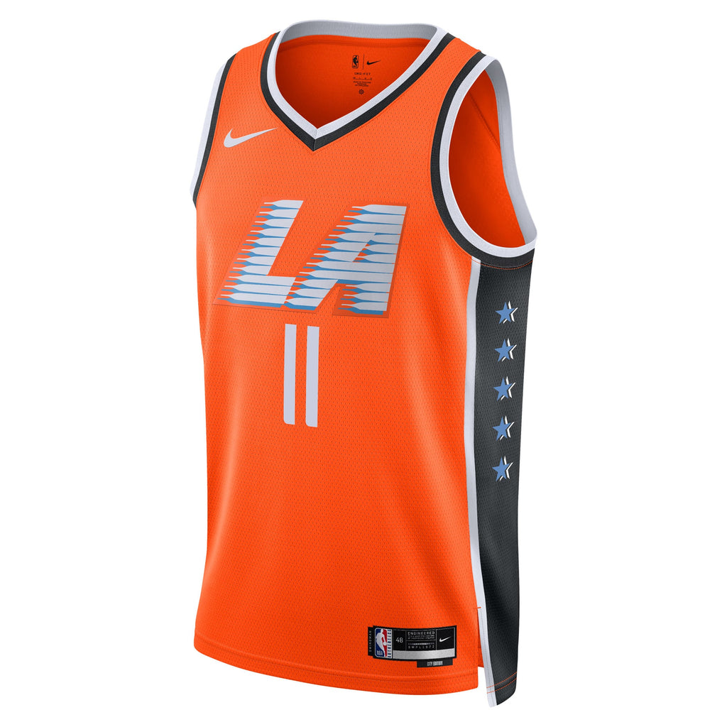 Unisex Brook Lopez LA Clippers 2025/26 City Edition Swingman NBA Basketball Jersey - Orange - view 3