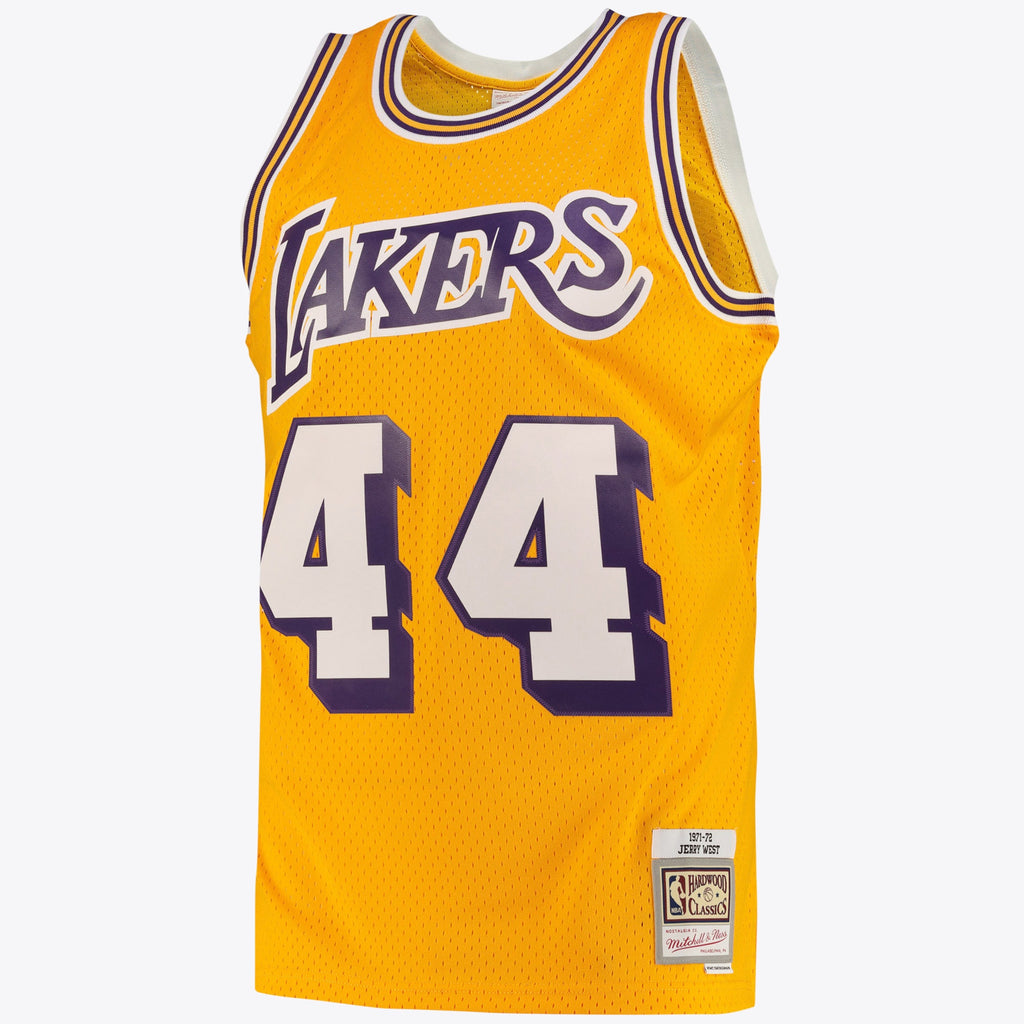 Men's Los Angeles Lakers Jerry West Road Swingman NBA Basketball Jersey - Light Gold - view 2