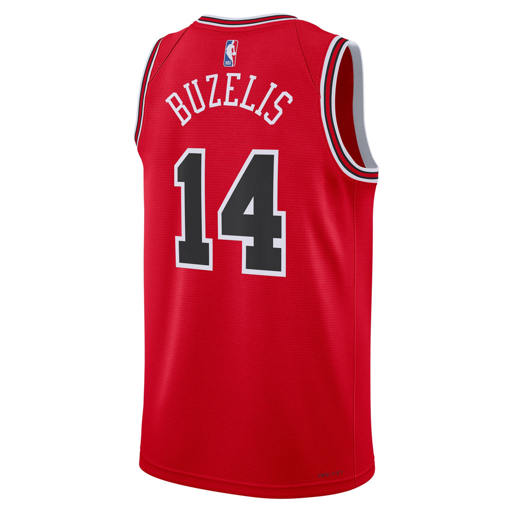 Unisex Matas Buzelis Chicago Bulls Icon Swingman NBA Basketball Jersey - Red - view 4