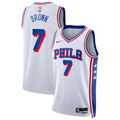Unisex Jaylen Brown Philadelphia 76ers Association Edition Swingman NBA Basketball Jersey - White - view 1