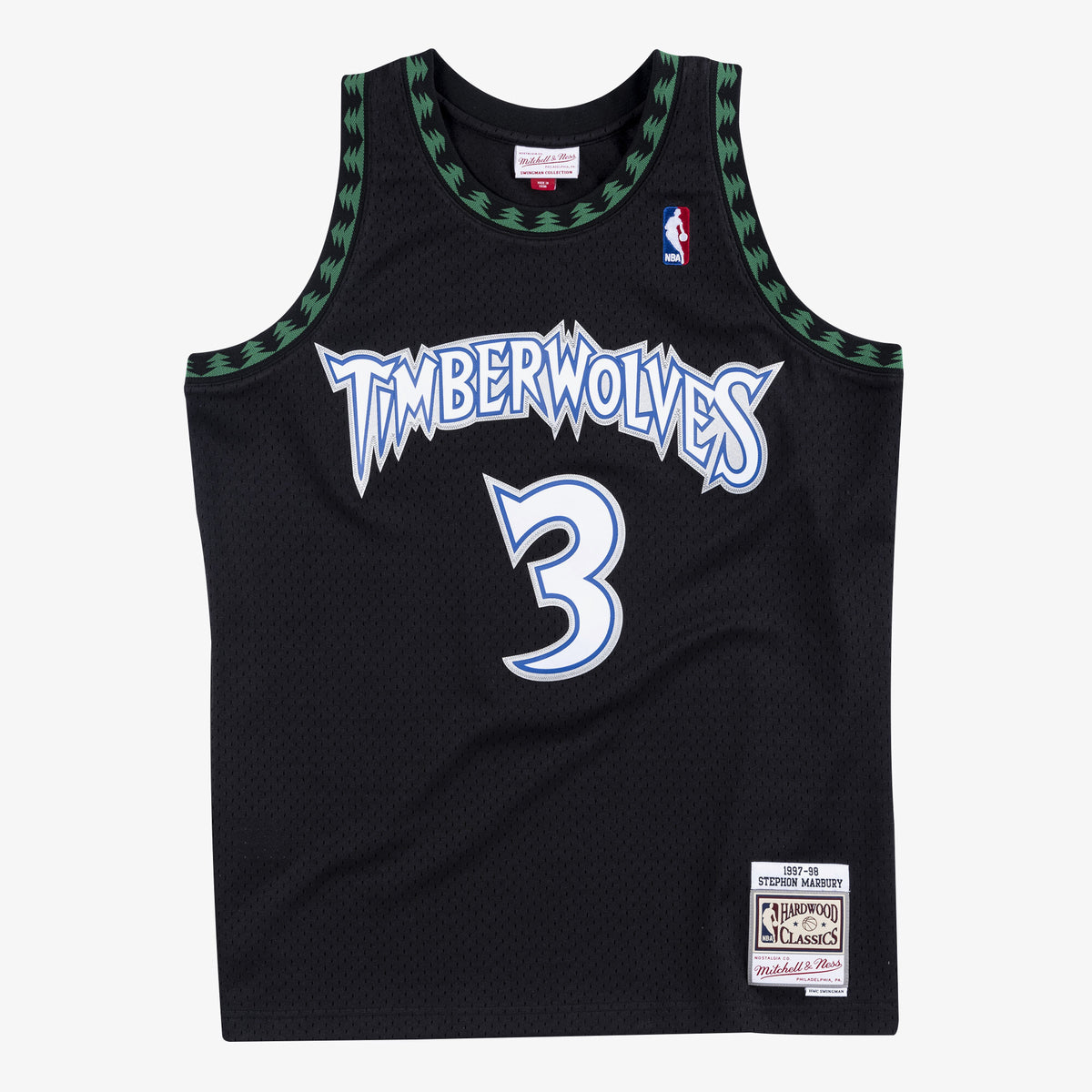 Men's Minnesota Timberwolves Swingman NBA Basketball Jersey Alternate Stephon Marbury 1997-98 - view 1