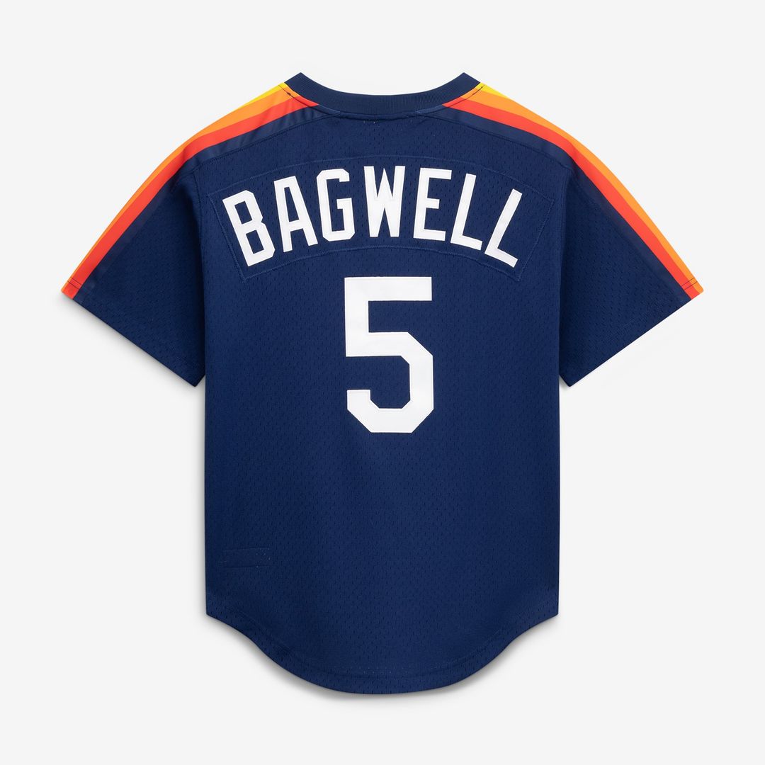 Men's Houston Astros Jeff Bagwell Navy Batting Practice MLB Baseball Jersey - view 3