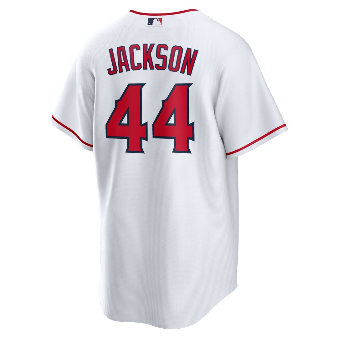 Men's Los Angeles Angels Reggie Jackson White Home Retired Player Replica MLB Baseball Jersey - view 3