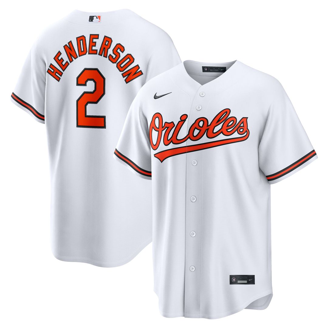 Men's Baltimore Orioles Gunnar Henderson White Home Replica MLB Baseball Jersey - view 1