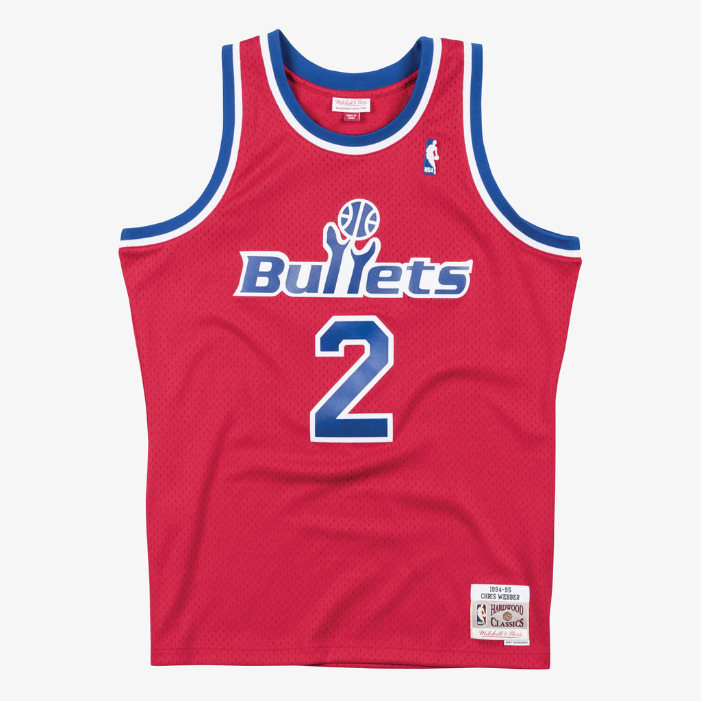 Men's Washington Bullets Chris Webber 1994 Swingman Road NBA Basketball Jersey - Scarlet - view 3