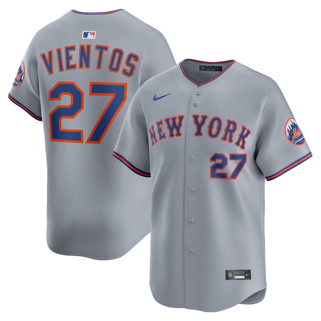 Men's New York Mets Mark Vientos Gray All-Star Limited MLB Baseball Jersey - view 1