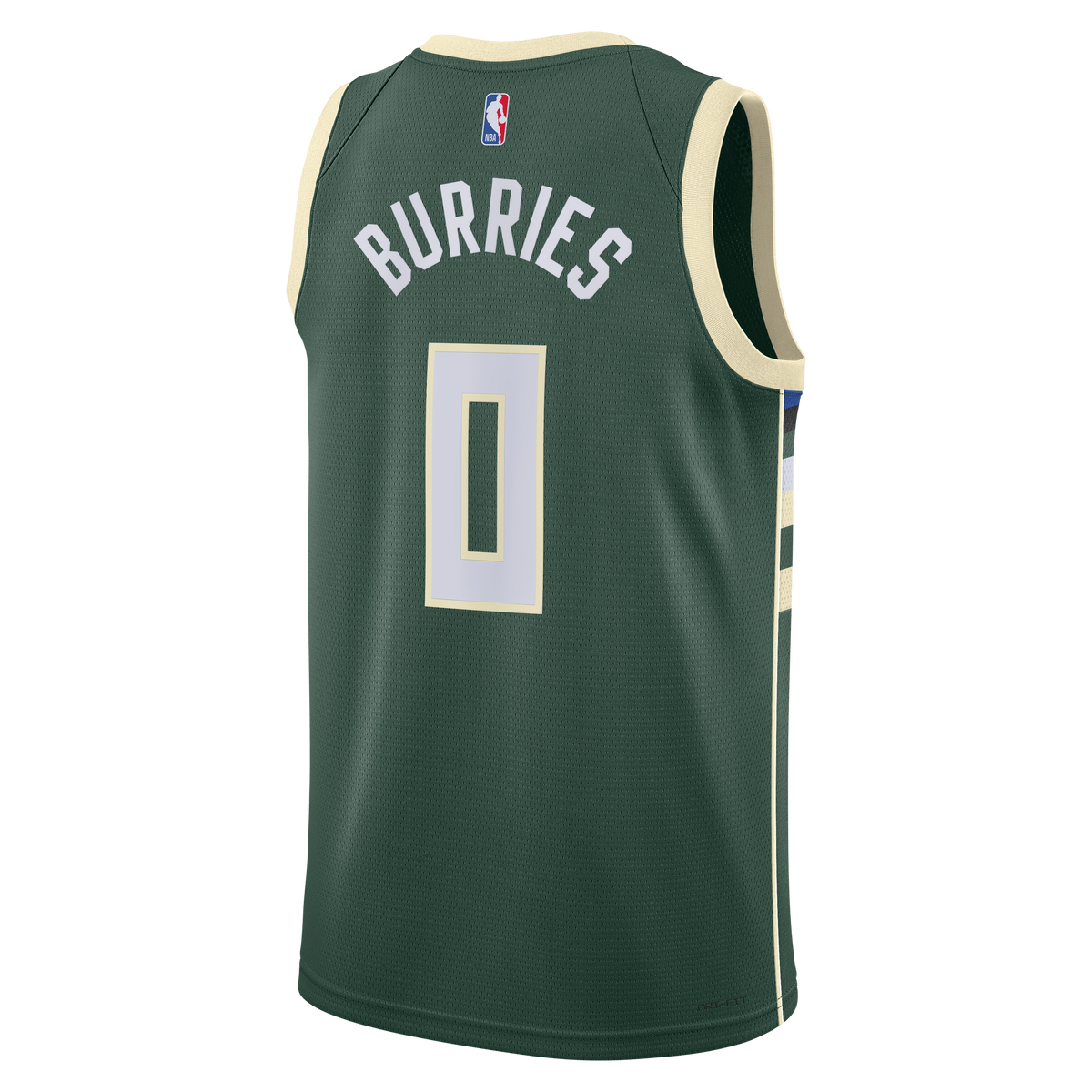 Unisex Brayden Burries Milwaukee Bucks Icon Swingman NBA Basketball Jersey - Green - view 4