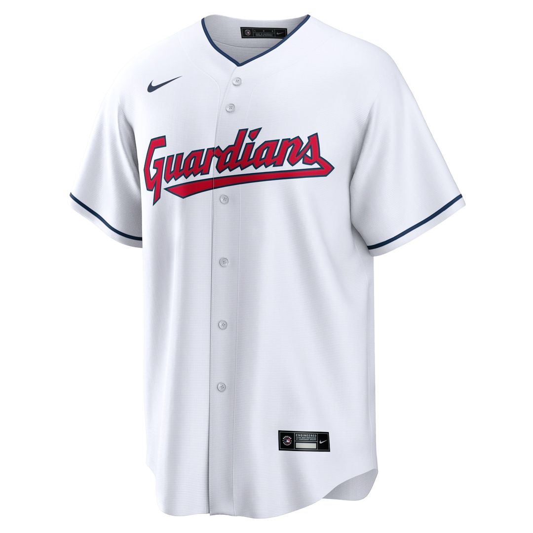Men's Cleveland Guardians White Home Blank Replica MLB Baseball Jersey - view 2
