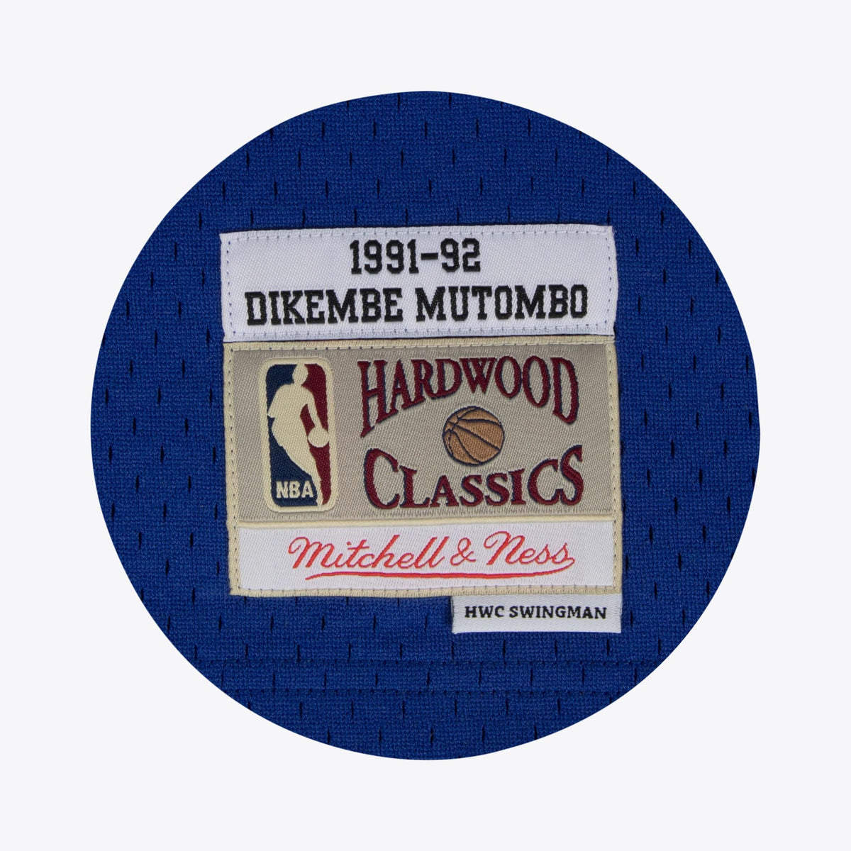 Men's Denver Nuggets Dikembe Mutombo 1991 Hardwood Classics Home Swingman NBA Basketball Jersey - White - view 4
