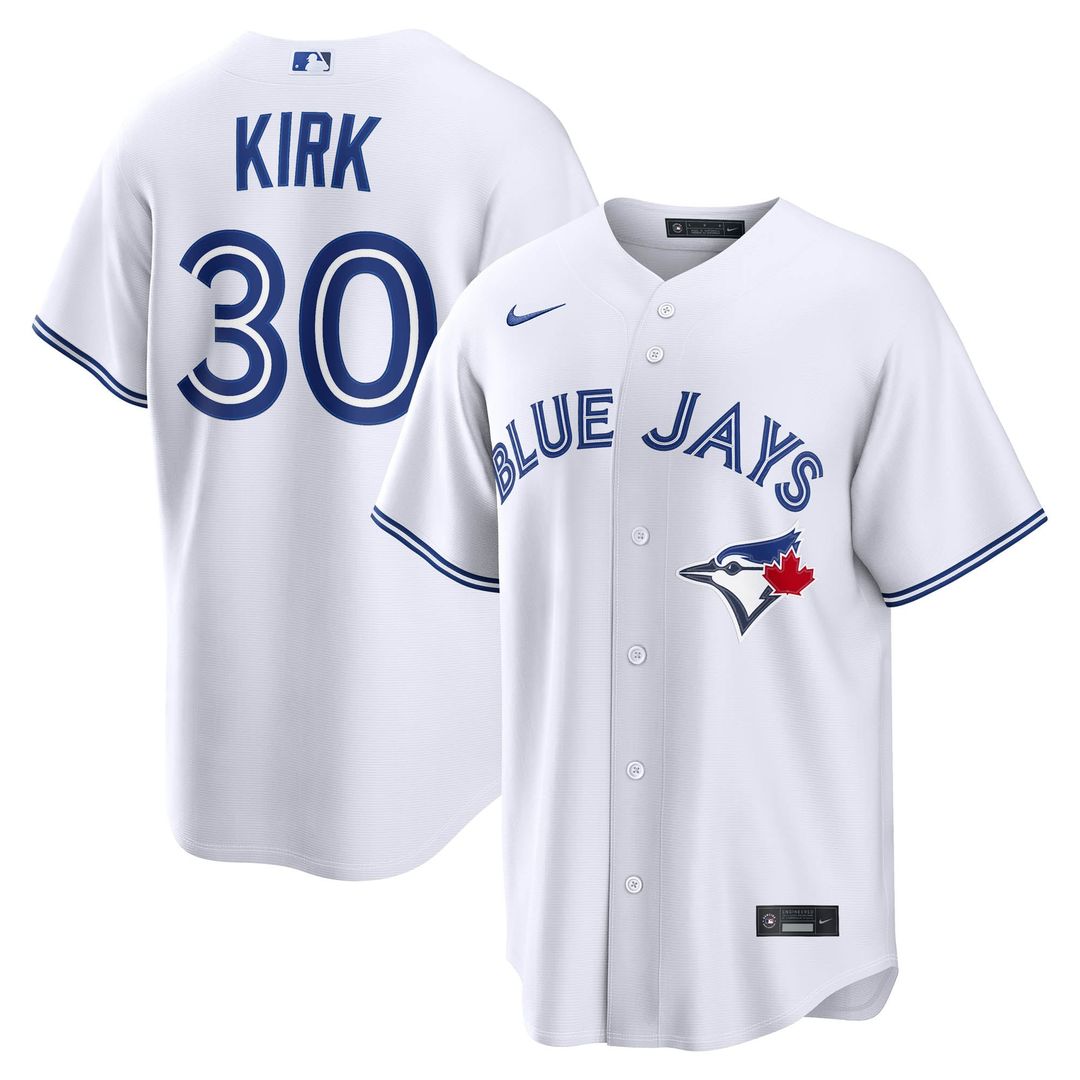 Men's Toronto Blue Jays Alejandro Kirk White Home Replica MLB Baseball Jersey - view 1