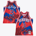 Men's Philadelphia 76ers Allen Iverson 1996 Hyper Hoops Swingman NBA Basketball Jersey - Scarlet - view 1