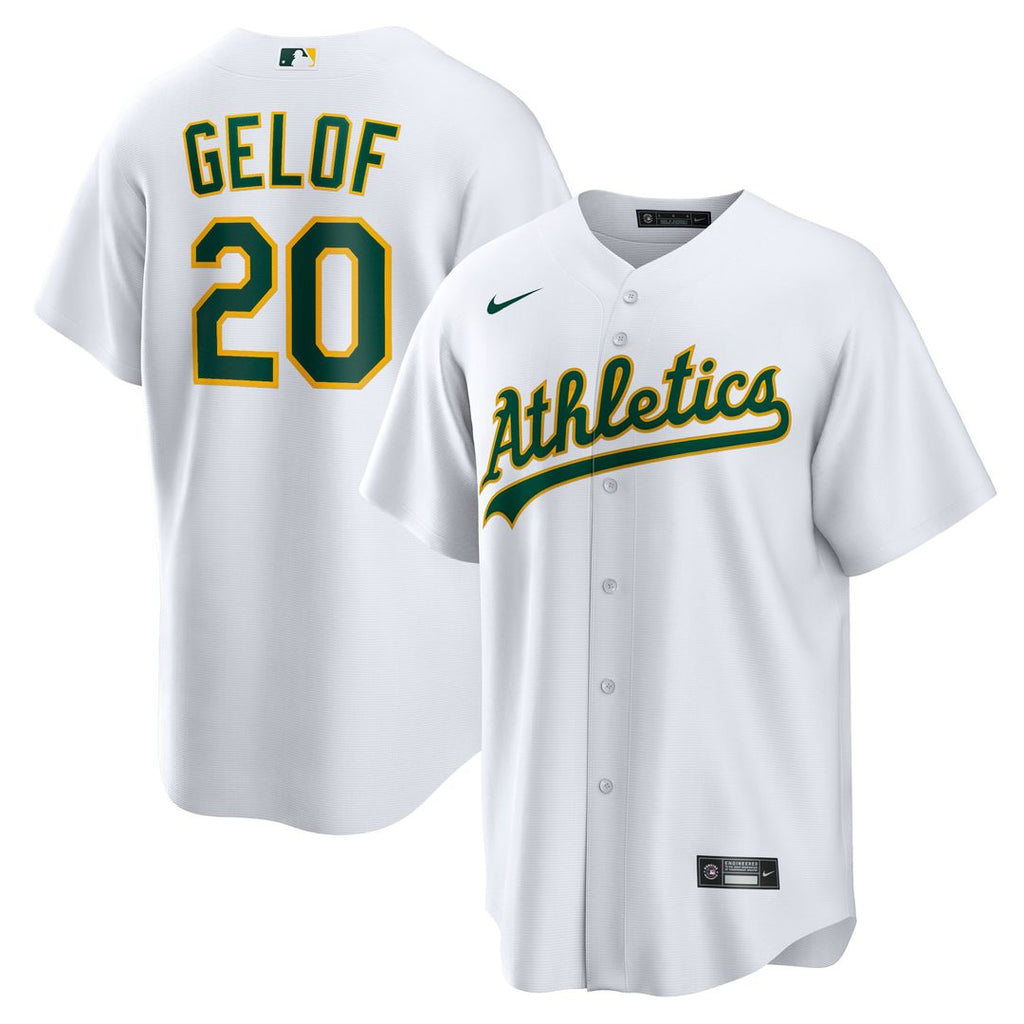 Men's Athletics Zack Gelof White Home Replica MLB Baseball Jersey - view 1