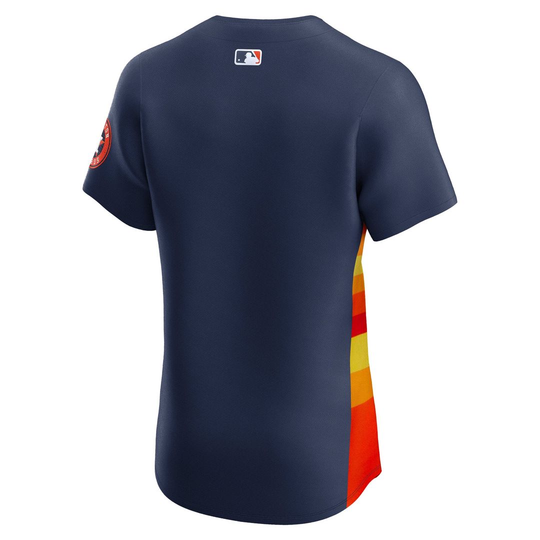 Men's Houston Astros Navy Alternate 2 Elite MLB Baseball Jersey - view 3