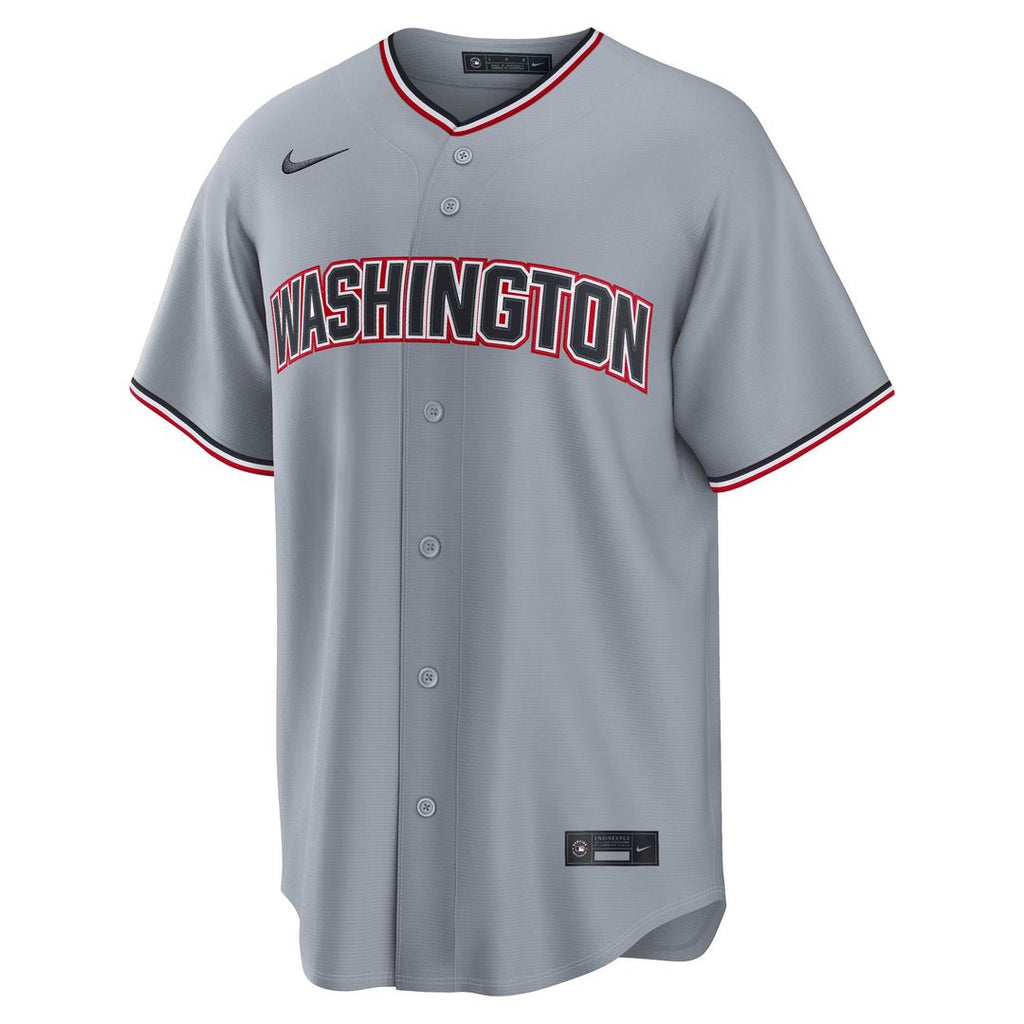 Men's Washington Nationals James Wood Gray Road Replica MLB Baseball Jersey - view 2