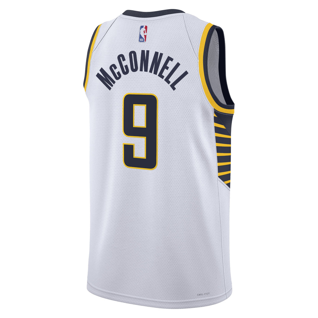 Unisex T.J. McConnell Indiana Pacers Association Edition Swingman NBA Basketball Jersey - White - view 3