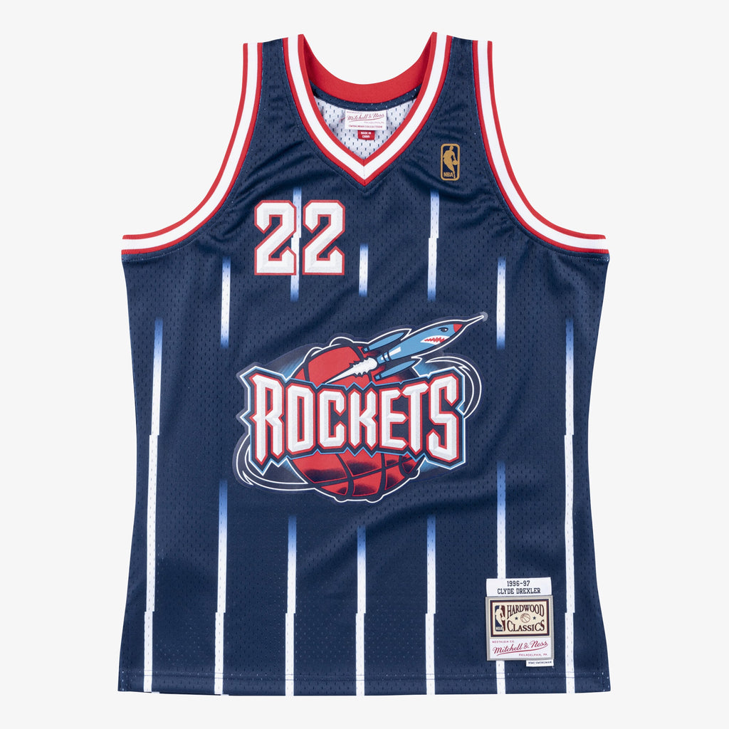 Men's Houston Rockets Swingman NBA Basketball Jersey Road Clyde Drexler 1996-97 - view 2