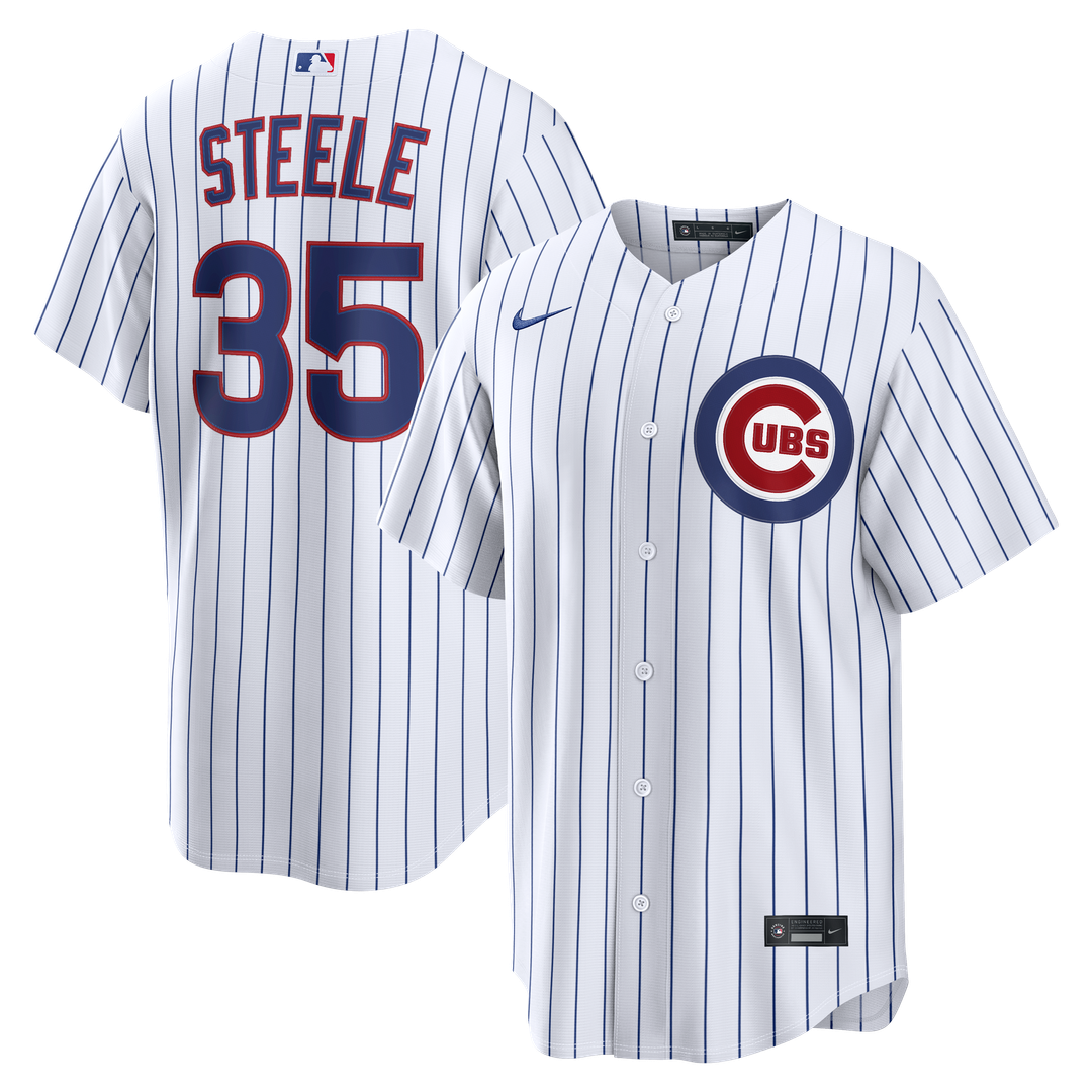 Men's Chicago Cubs Justin Steele White Home Replica MLB Baseball Jersey - view 1