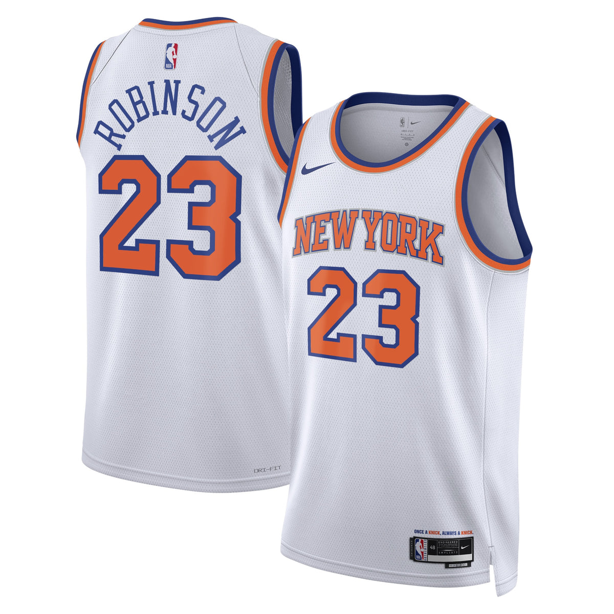 Unisex Mitchell Robinson New York Knicks Association Edition Swingman NBA Basketball Jersey - White - view 1