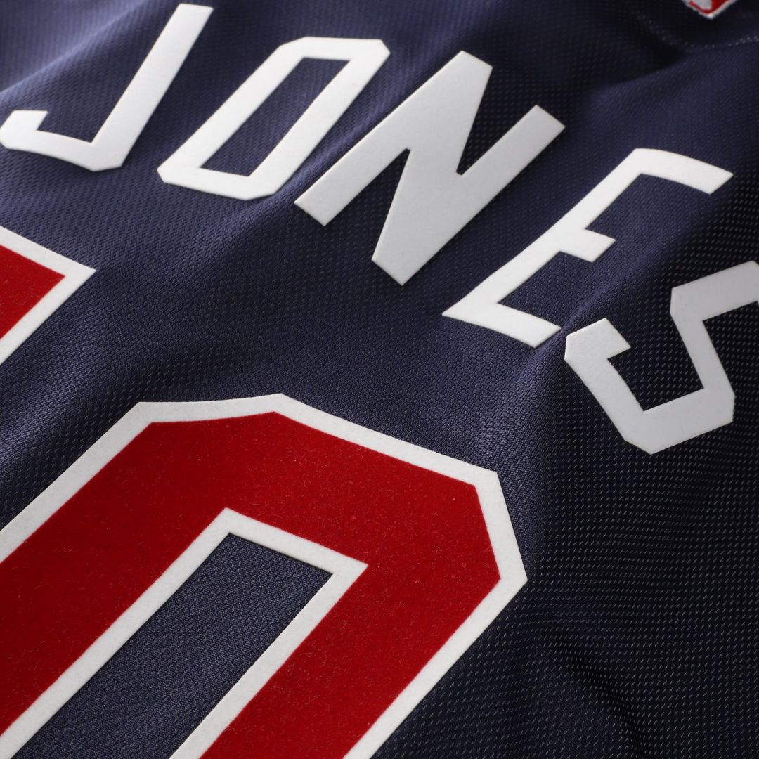 Men's Atlanta Braves Chipper Jones Navy Batting Practice MLB Baseball Jersey - view 5