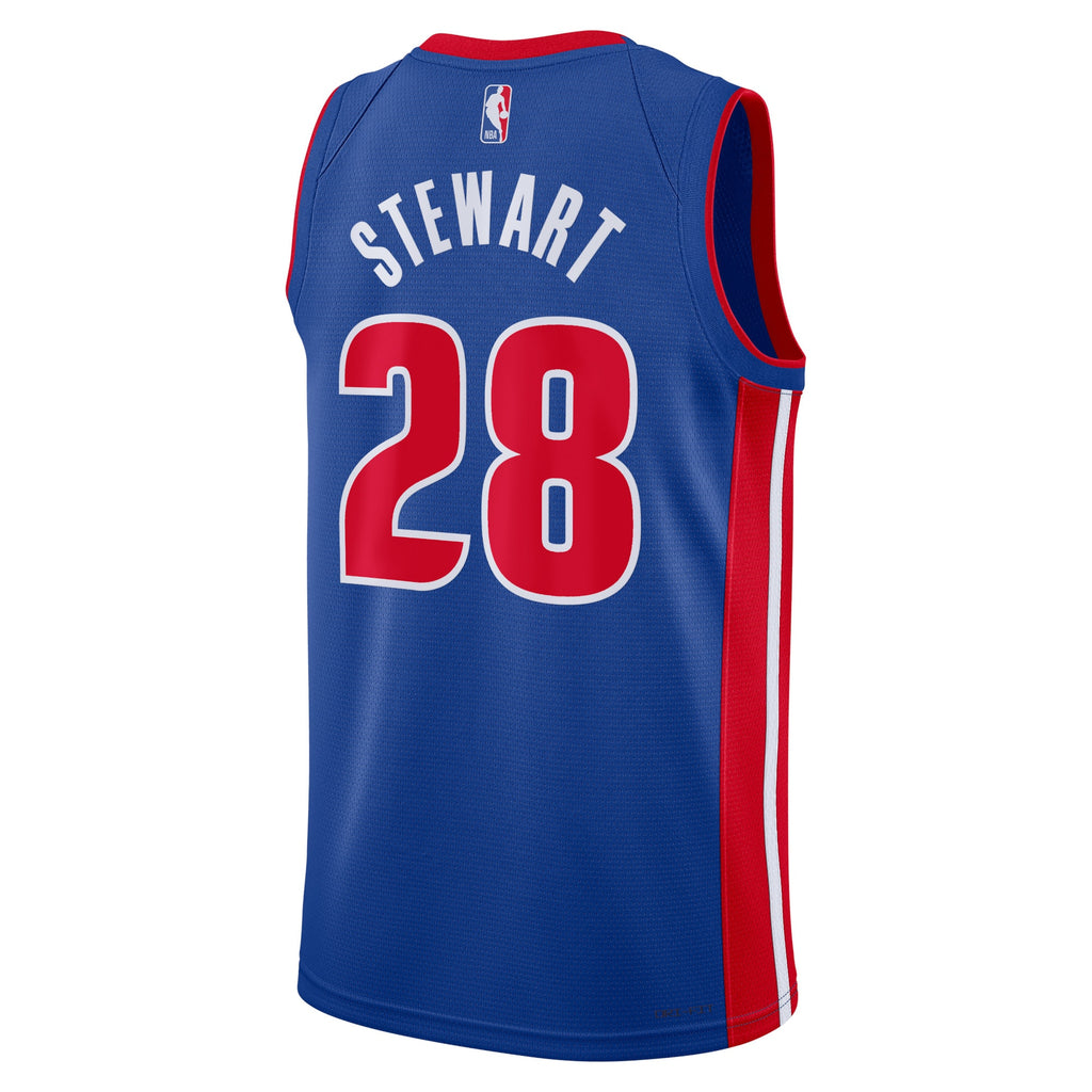 Unisex Isaiah Stewart Detroit Pistons Icon Edition Swingman NBA Basketball Jersey - Blue - view 3