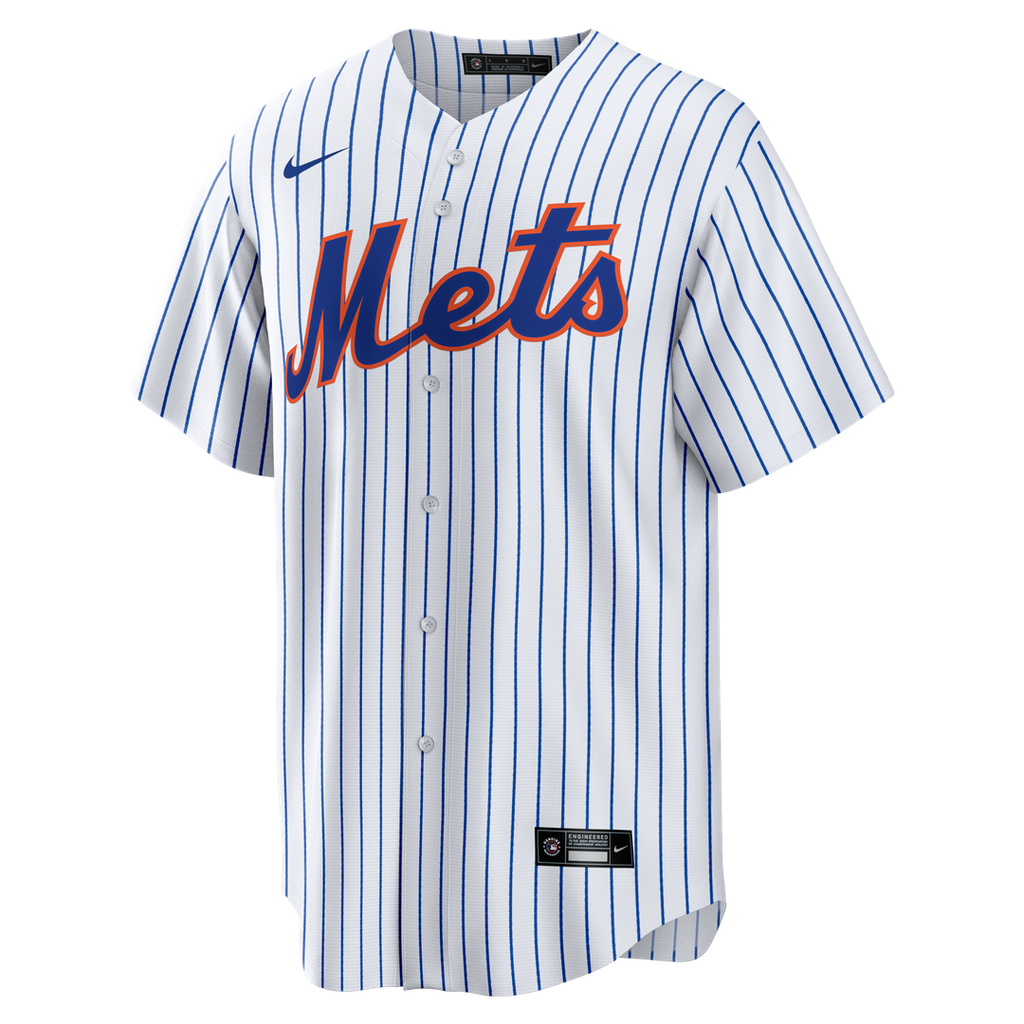 Men's New York Mets White Home Replica MLB Baseball Jersey - view 6